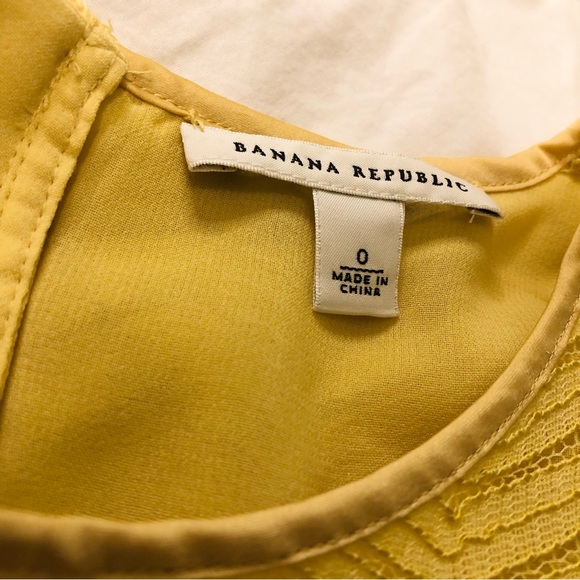 Banana Republic Yellow Sleeveless Top Blouse Striped - Picture 5 of 5